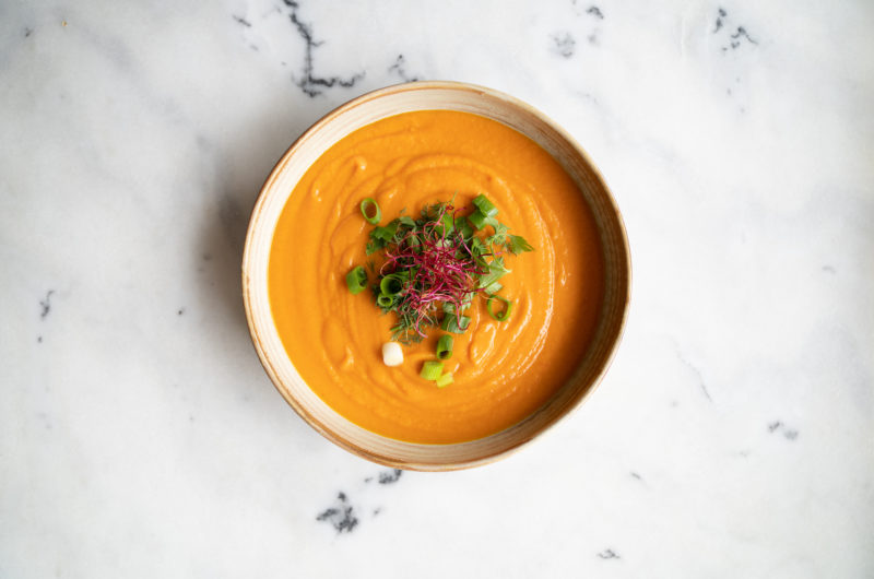 Warming sweet potato soup